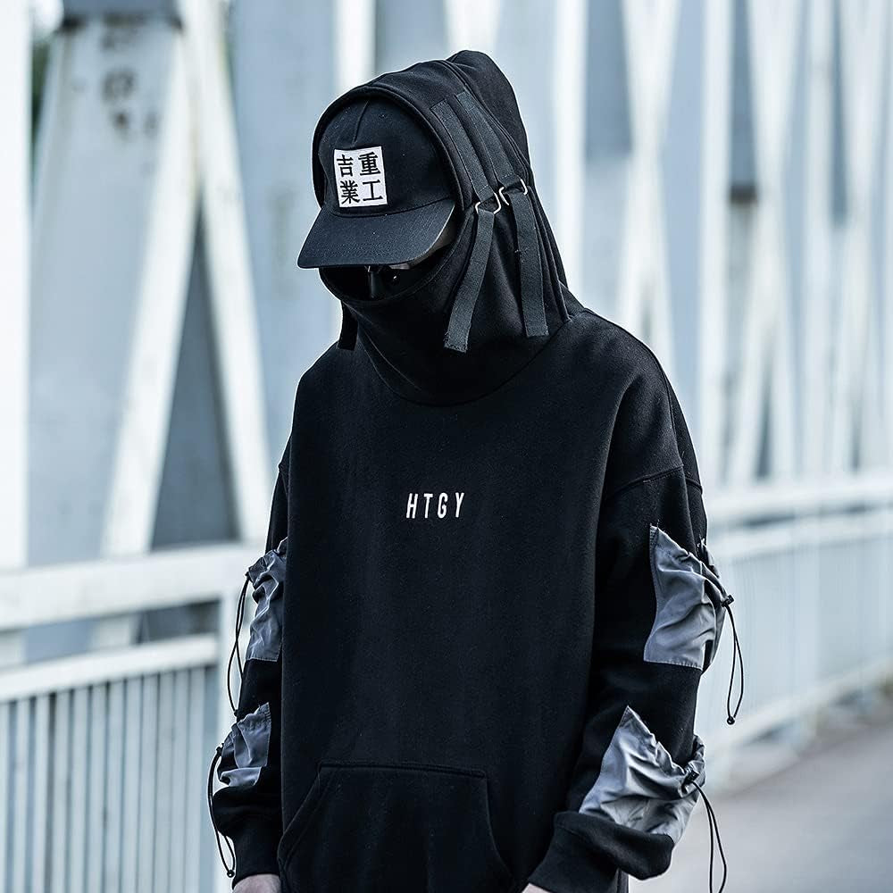 Japanese Streetwear Men'S Techwear Hoodie