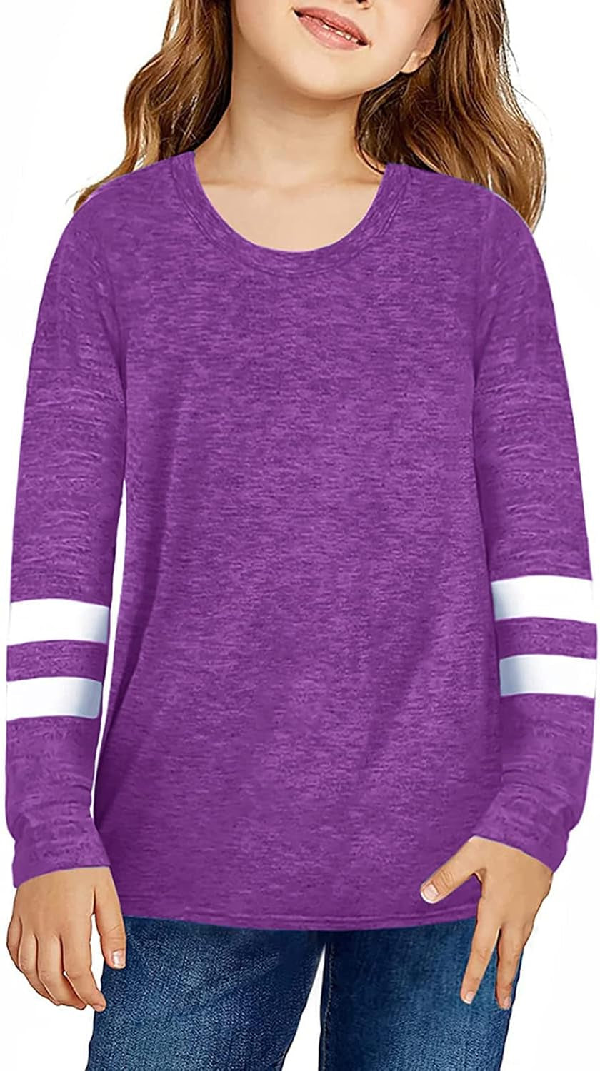 Baby Girl Clothes, Kids Girls Casual Crewneck Tunic Tops Long Sleeve Pullover Sweatshirt Casual Loose Blouse T-Shirt B33