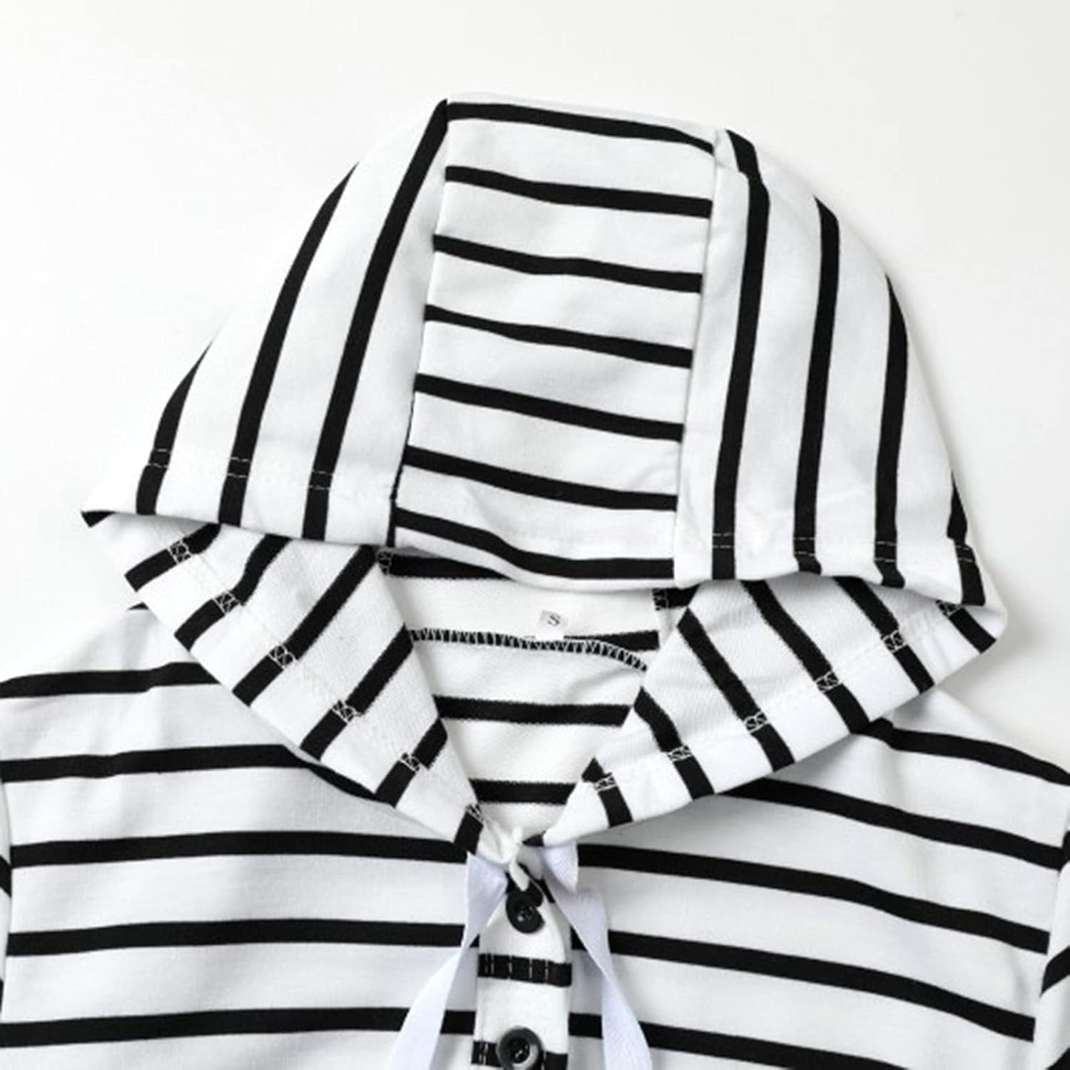 Womens Fashion Long Sleeve Stripe Hooded Tops Sweatshirts,2​021 Fall Casual Drawstring Hoodies Jackets Outwear Sweaters Back to School Turtleneck Sweater for Women Pro-Motion White