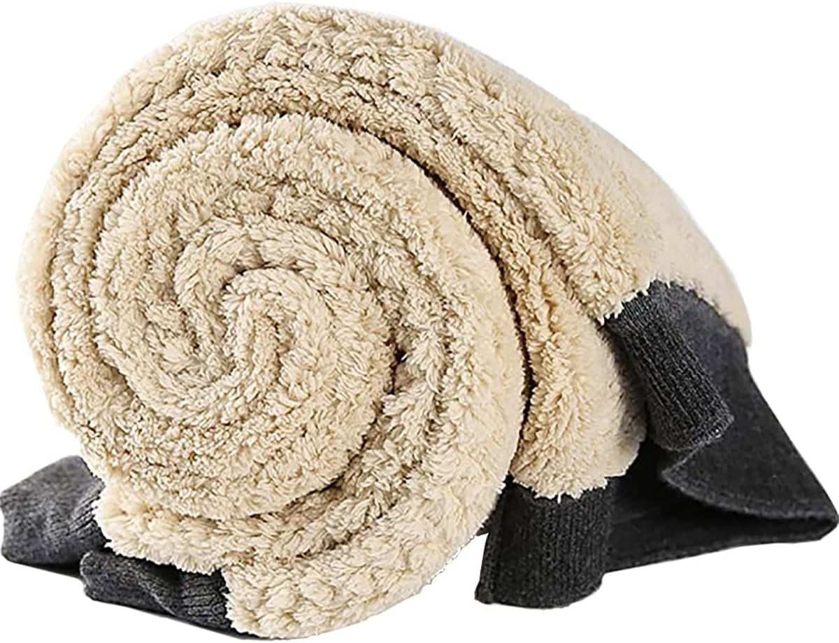 Men'S Fleece Sweatshirts Warm Sherpa Lined Heavy Thicken Underwear Winter Crewneck Pullover Tops Shirts