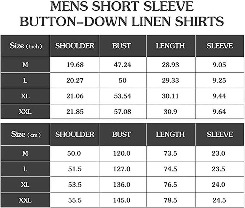 Men'S Cotton Linen Shirt Short Sleeve Camp Shirt Hippie Casual Summer Beach Shirts White