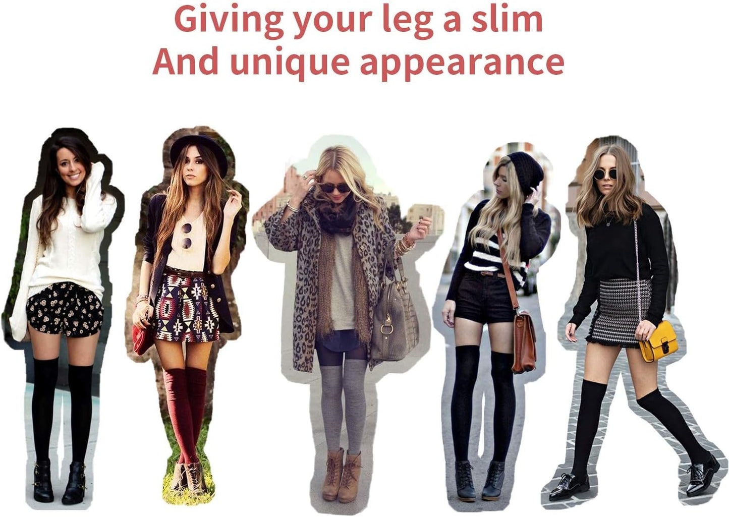 Women Thigh High Socks Extra Long Cotton Knit Warm Winter over the Knee Long Boot Stockings Black (2 Pairs (1 Black+1 Dgrey))…